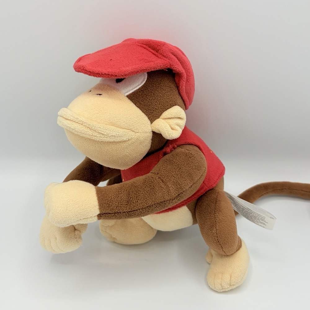 Nintendo Super Mario Bros Diddy Kong Plush Doll‎ Soft Toy 2017 8"